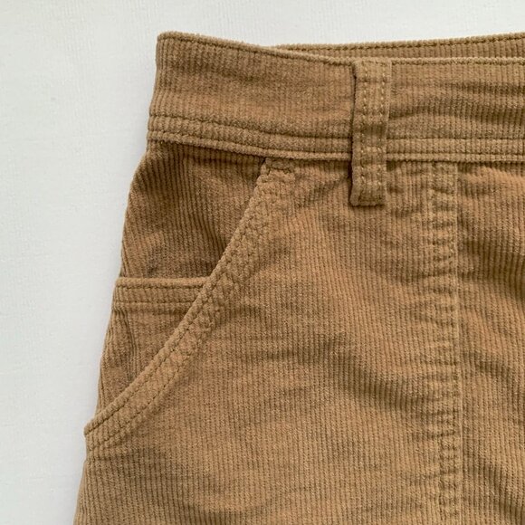 Jeanir Corduroy Tan Midi Skirt Cottagecore Twee Prairie Coastal Cowgirl Boho - Picture 9 of 15